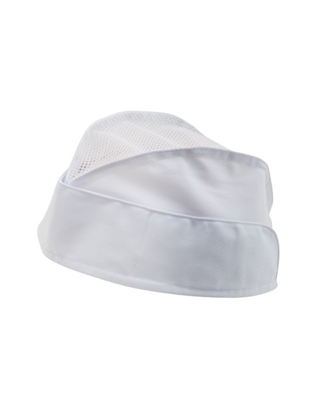 GORRO MILITAR CON REJILLA. BLANCO